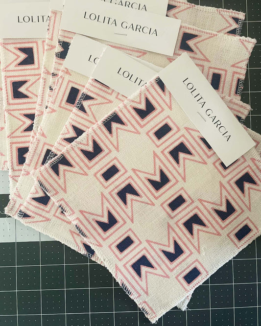 DECO - OYSTER - SALT PINK/ LAPIS NAVY image 1