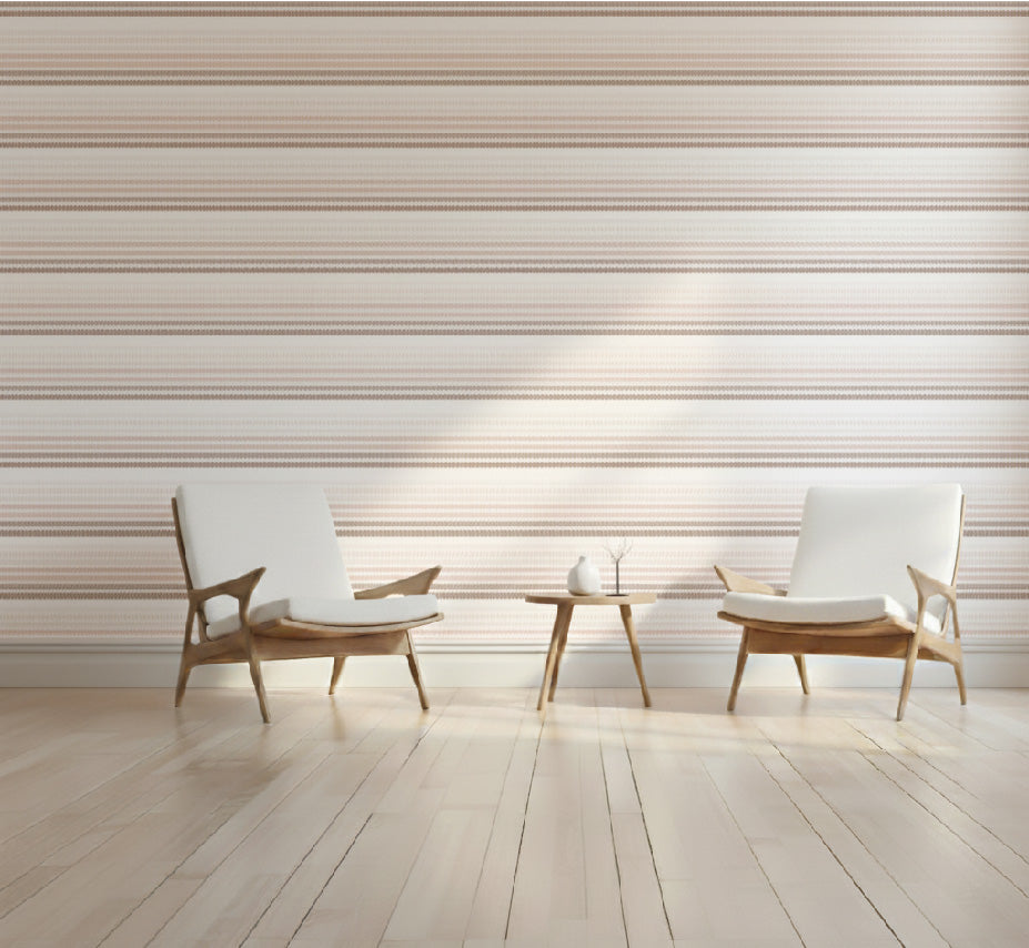 PEBBLE STRIPE WALLPAPER_MOCHA_DESERT ROSE image 3